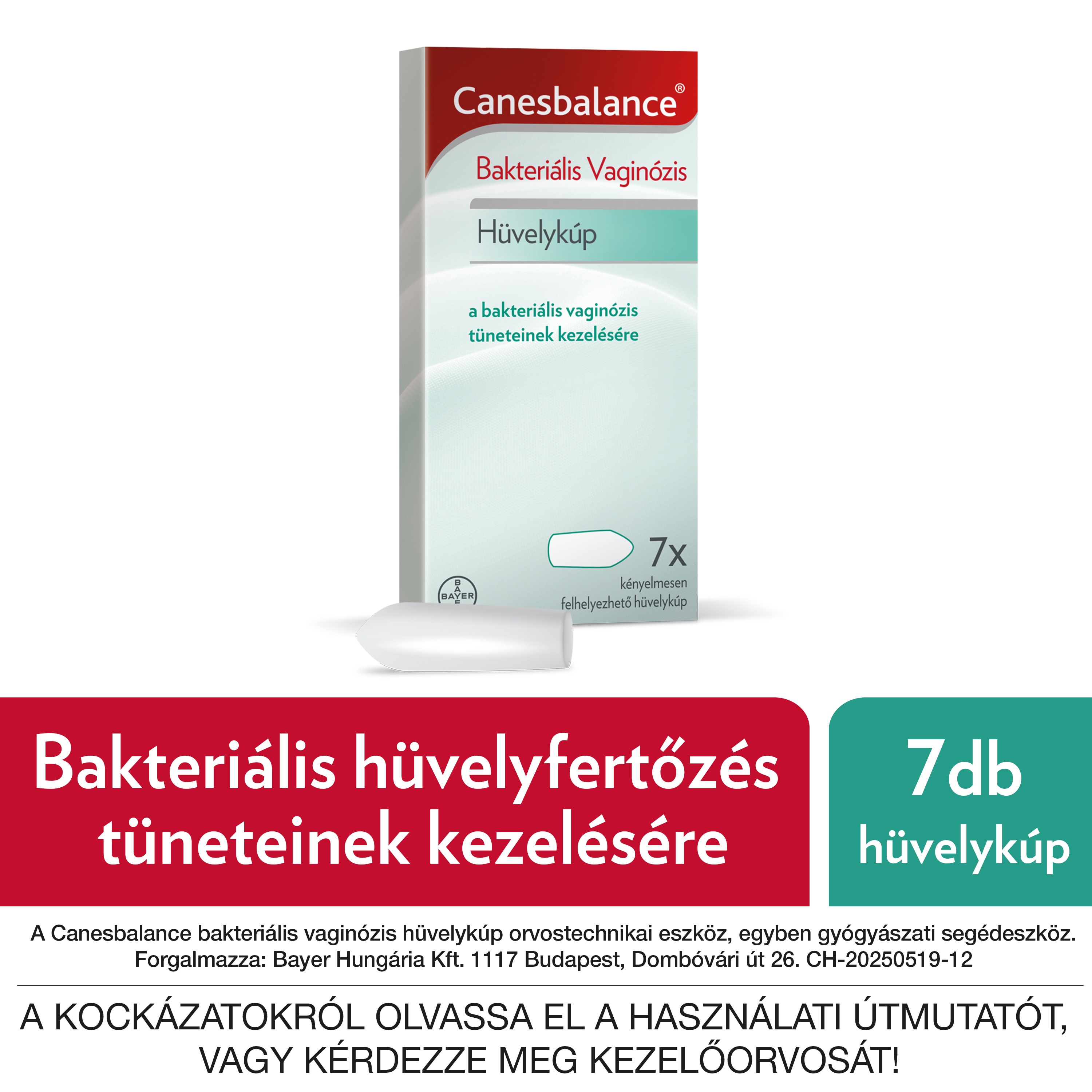 Canesbalance bakteriális vaginózis (BV) hüvelykúp